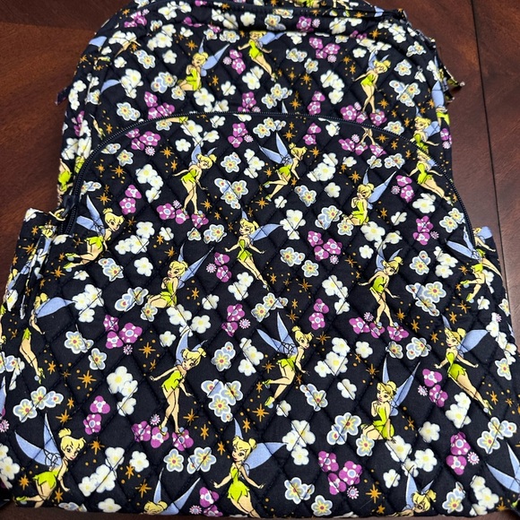 NWT Vera Bradley Disney Tinker Bell's Flight Essential Large Quilted Backpack - Picture 1 of 10